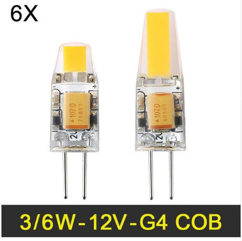 12V AC/DC COB G4 LED Bulb 3W 6W COB LED G4 Lamp Light