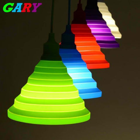 Pendant lights colorful Led E27 lamparas colgantes pendente