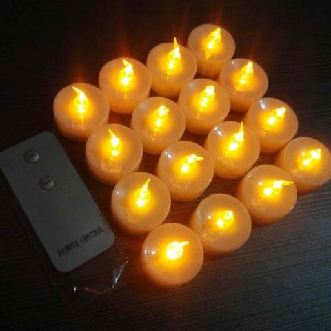 Yellow Flickering LED Candle Light Remote Control Candle