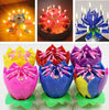 Musical Lotus Flower Flame Happy Birthday Cake Party